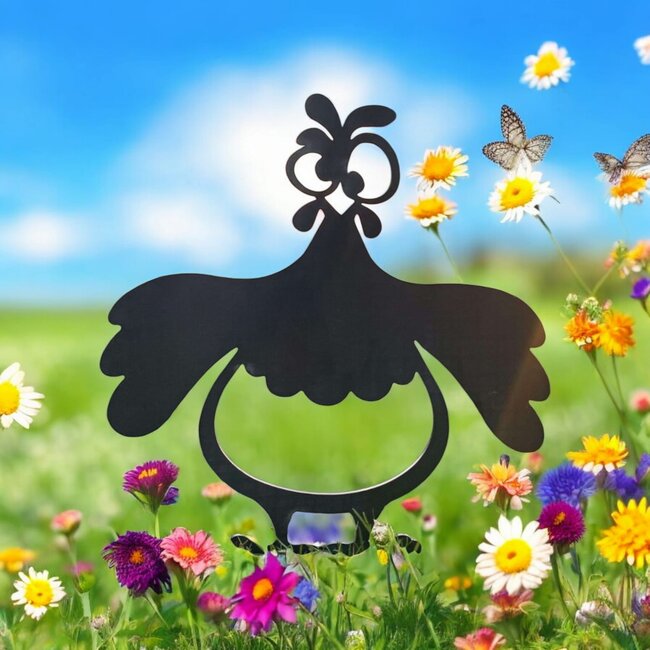 Siermetaal  Tuindecoratie Clara de kip | 40.0 cm x 24.6 cm