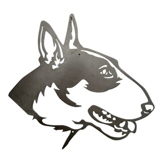 Siermetaal Tuindecoratie Bull Terrier | 40.0 cm x 29.0 cm