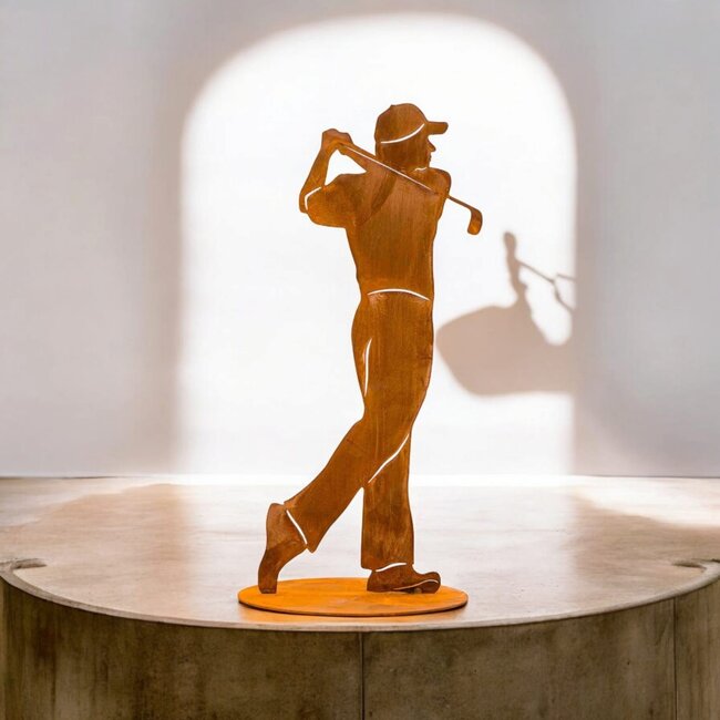 Dream-Living Handgemaakte golfspeler roest 20 cm