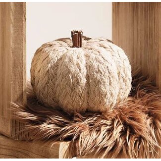 Dream-Living Gebreide decoratie pompoen 20 cm - herfstdecoratie