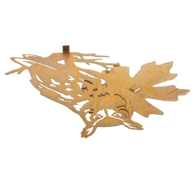 Dream-Garden Metaal decoratie uil op een voet 26 cm