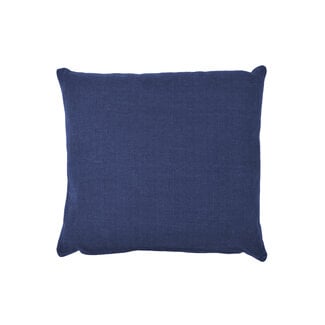 Linen & More Solid kussen blauw 45x45cm