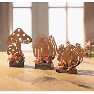 Dream-Living Herfst decoratie set van 3 roestbruin