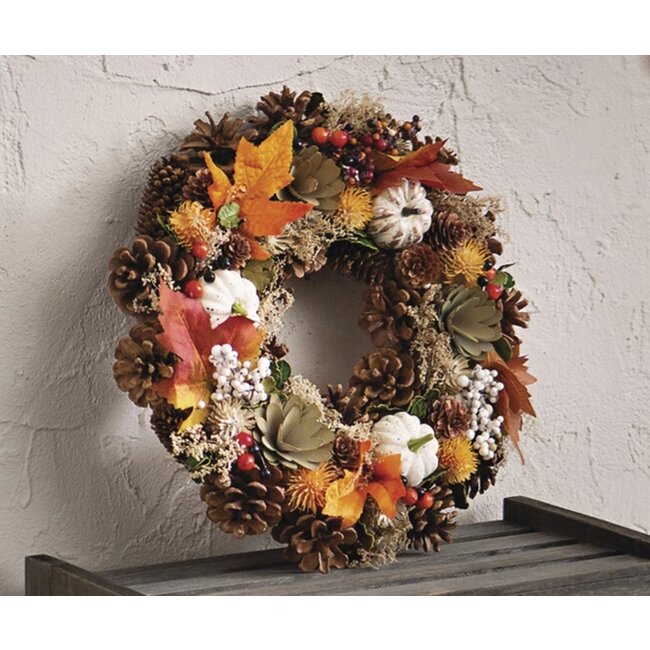 Dream-Living Fleurige herfstkrans 34 cm