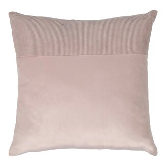 Linen & More Cushion velvet soft pink & corduroy 45 x 45 cm