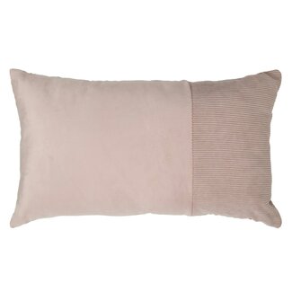 Linen & More Cushion velvet soft pink & corduroy 30 x 50 cm