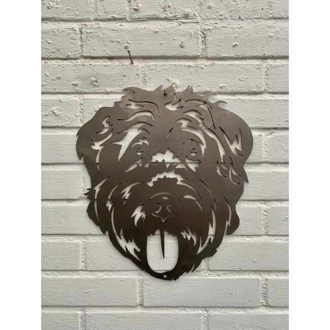 Siermetaal Wanddecoratie Bouvier des Flandres | 35 cm 32 cm