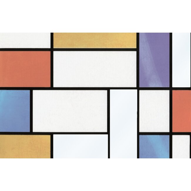 2Lif Transparante Zelfklevende Folie Mondriaan Stijl - Mini Rol 67,5 cm x 2 m