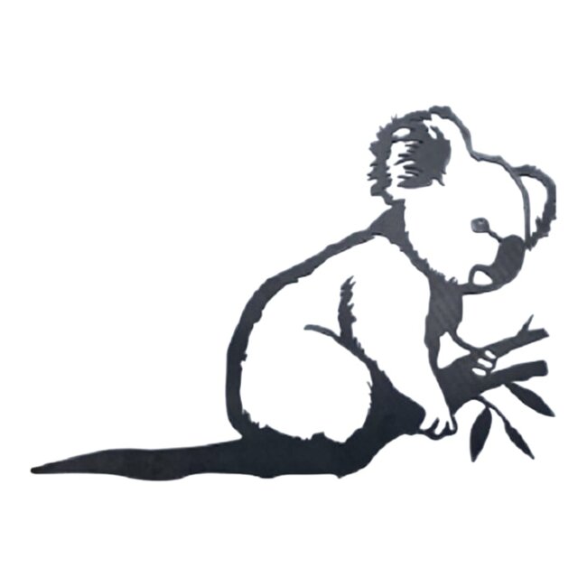 Siermetaal Tuindecoratie metalen Koala op tak| 40 cm 28 cm
