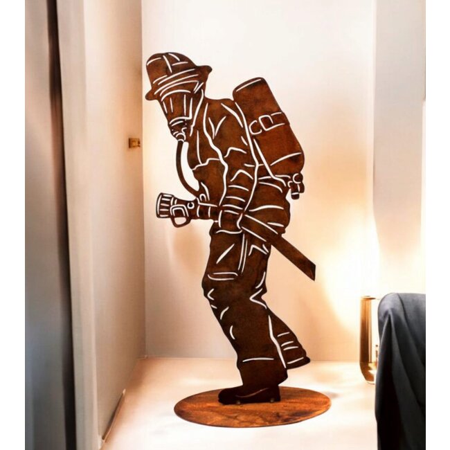 Dream-Living Handgemaakte Brandweerman  roest  40 cm
