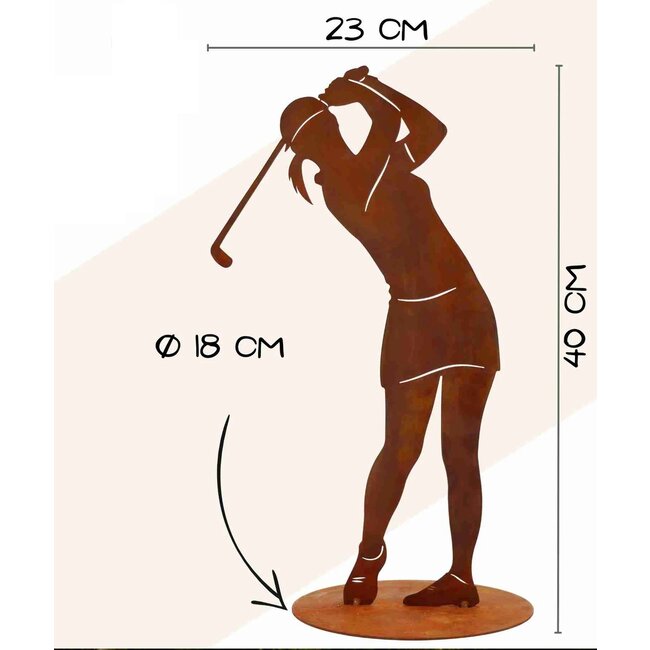 Dream-Living Handgemaakte golfster  roest 40 cm