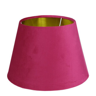 Mars & More lampenkap fluweel  kleur fuchsia dia 30cm