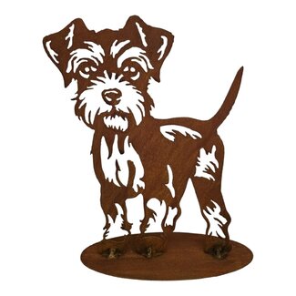Dream-Garden Handgemaakt Tuinbeeld van Schnauzer Watson