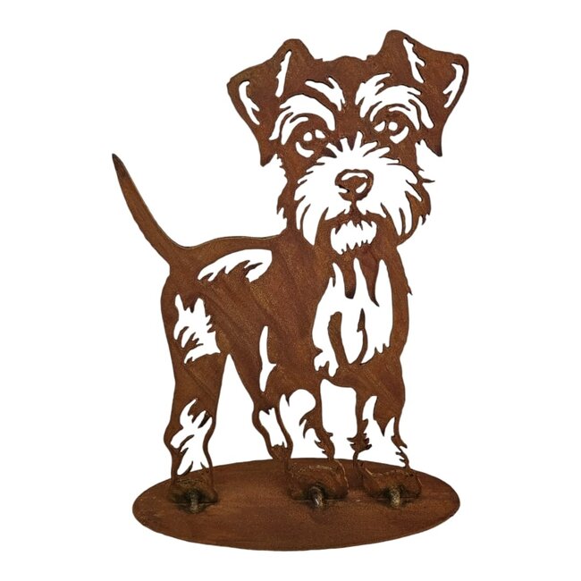 Dream-Garden Handgemaakt Tuinbeeld van Schnauzer Watson - voor Binnen en Buiten