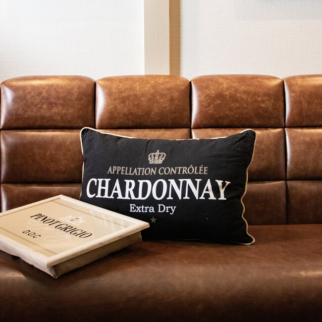 Mars en More Laptray schootkussen wijn Pinot Grigio beige 43cm