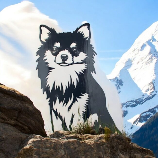 Siermetaal Tuindecaratie Chihuahua levensgroot 54 cm