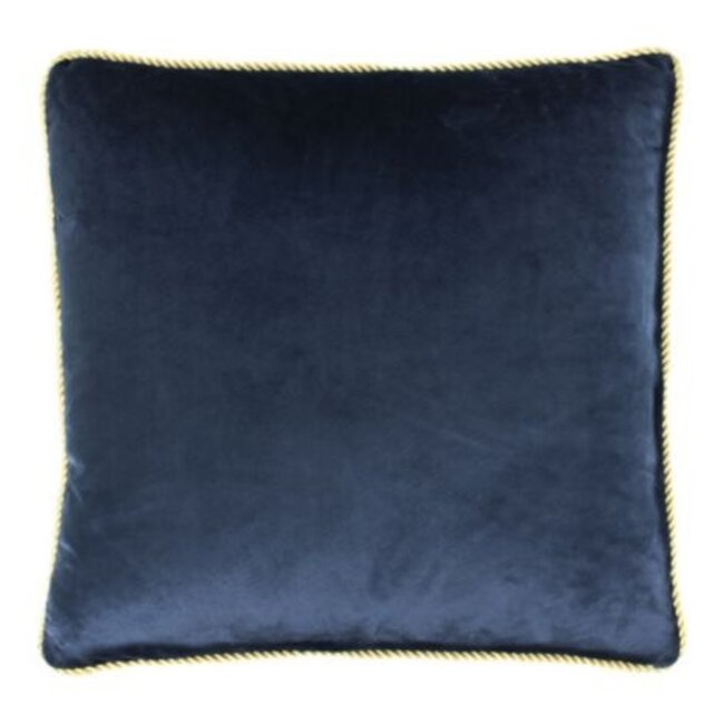 Mars en More Fluwelen sierkussen goud navy 45x45cm