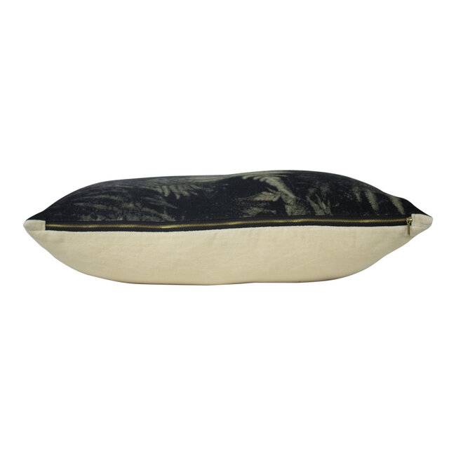 Mars en More kussen fluweel jungle bladeren 40x60cm