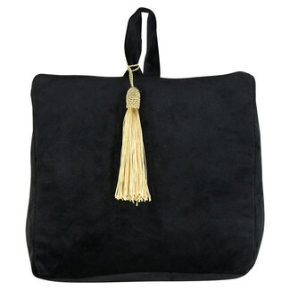 Mars en More Fluwelen deurstopper zwart 18cm