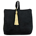Mars en More Fluwelen deurstopper zwart 18cm