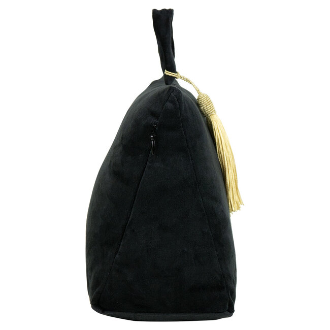Mars en More Fluwelen deurstopper zwart 18cm