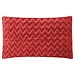 Linen en More Fluwelen Zigzag  sierkussen rood 30x50cm