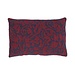 Linen en More Bloemen Jacquard kussen bordeaux blauw 40x60cm