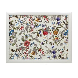 Lesser & Pavey Schootkussen met Bloemenprint van William Kilburn – Wit  44 x 33 x 6 cm