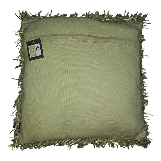 Linen en More Lillehammer sierkussen groen 45x45cm