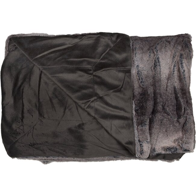 Mars en More plaid grizzly beer grijs - bruin 130x180cm