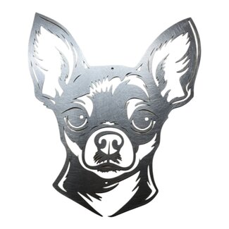 Siermetaal Wanddecoratie metaal van het hondenras Chihuahua