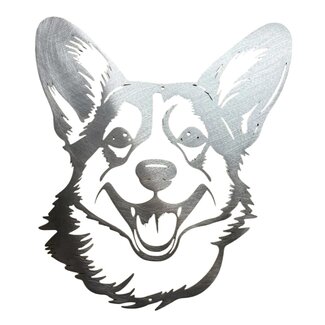 Siermetaal Wanddecoratie metaal hondenras Corgi