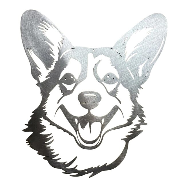 Siermetaal Wanddecoratie metaal hondenras Corgi