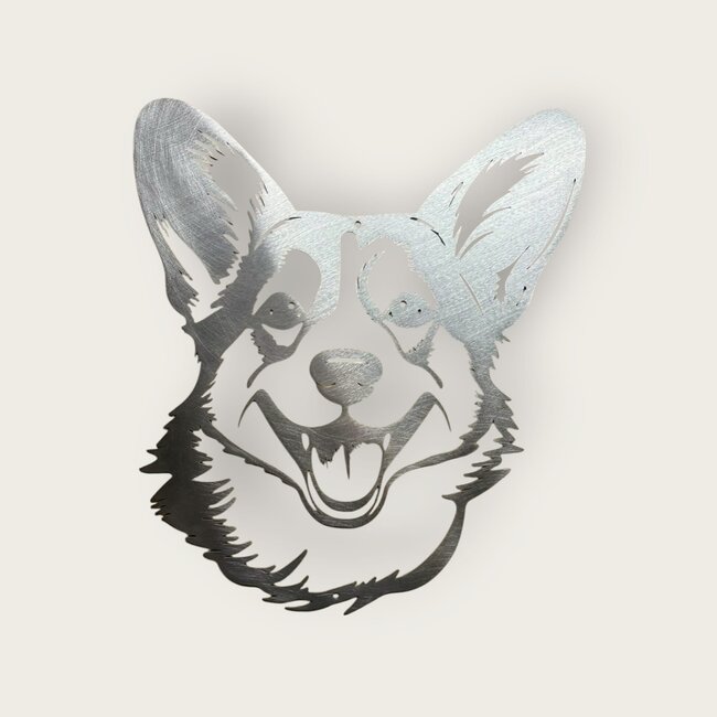 Siermetaal Wanddecoratie metaal hondenras Corgi