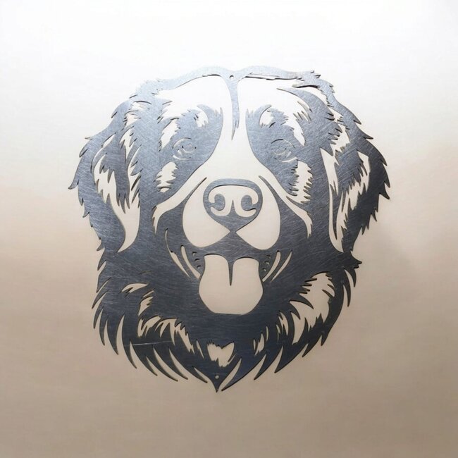 Siermetaal Wanddecoratie metaal van hondenras newfoundlander