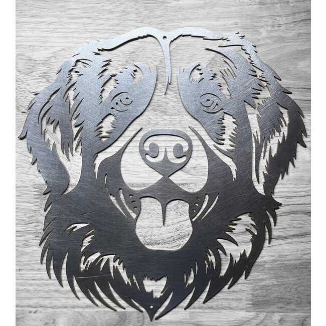 Siermetaal Wanddecoratie metaal van hondenras newfoundlander