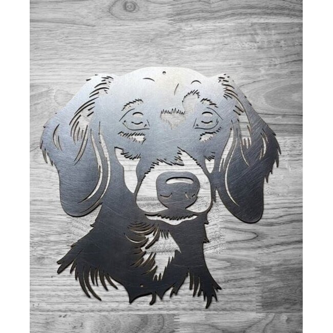 Siermetaal Wanddecoratie metaal van hondenras teckel