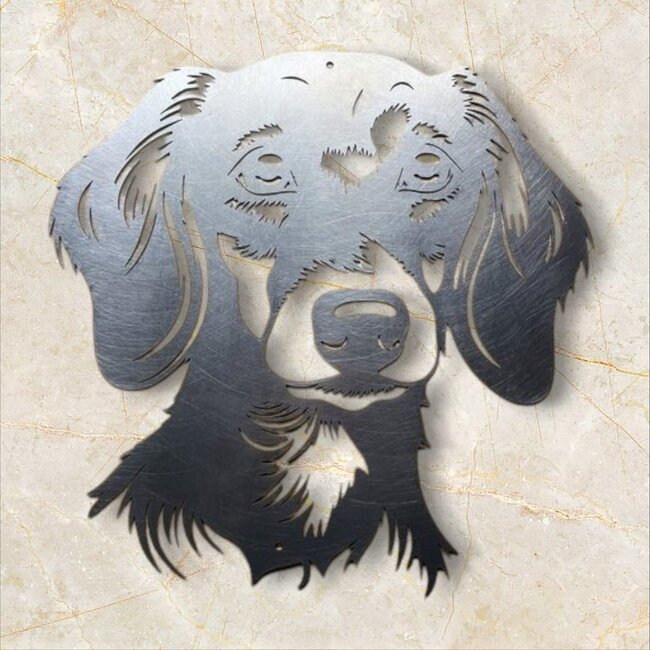 Siermetaal Wanddecoratie metaal van hondenras teckel