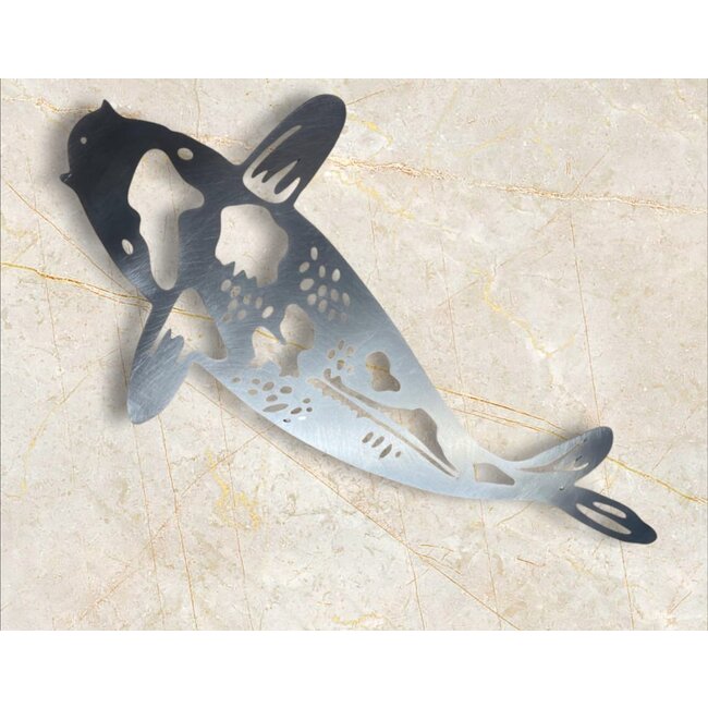 Siermetaal Wanddecoratie metaal van een koi karper