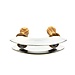 Dream-Living Hakmes DESIGN dubbel mes, gedraaide handvatten
