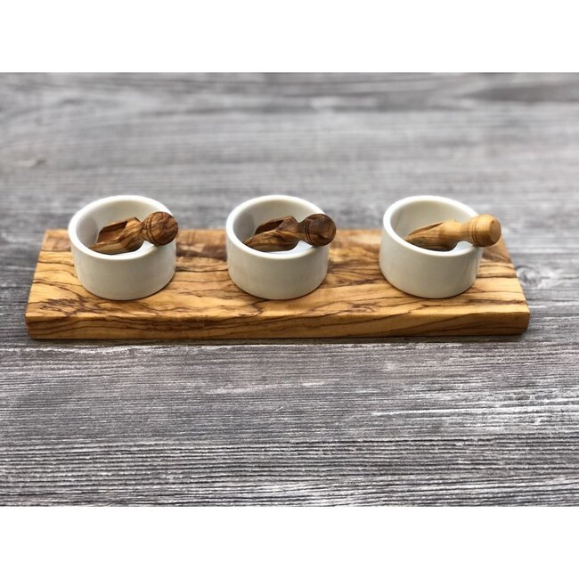 Dream-Living 3-delige zoutkom FANO3 met zoutschep