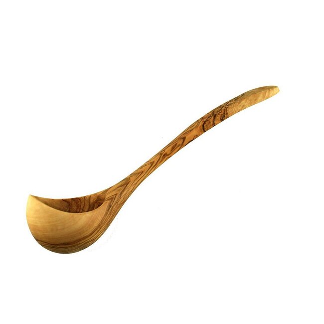 Dream-Living Pollepel voor keuken & sauna 25 cm gemaakt van olijfhout