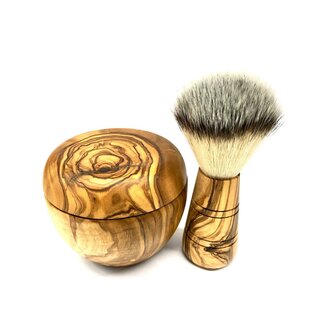 Dream-Living 2 delen Set: scheerkwast SIR GEORGE VEGAN & scheeretui met deksel