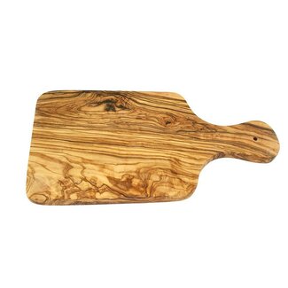 Dream-Living Ontbijtplank met handvat 30 x 15 cm gemaakt van stevig olijfhout
