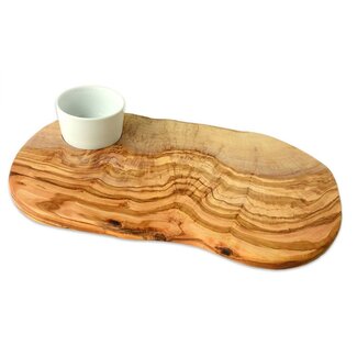 Dream-Living Burgerbord RUSTIEK inclusief porseleinen schaal (lengte ca. 40-44 cm)