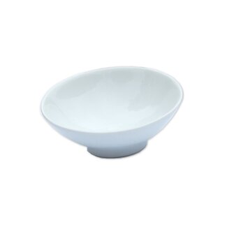 Dream-Living Scheerpot porseleinen kom wit/schuin/ø 10 cm