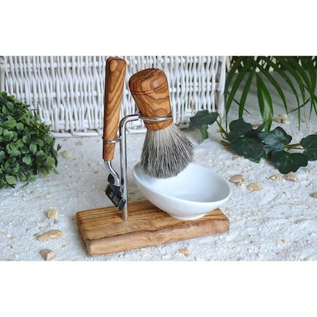 Dream-Living KLASSIK PLUS scheerkwasthouder incl. Borstel en nat scheermes