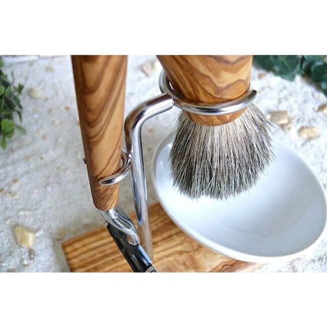 Dream-Living KLASSIK PLUS scheerkwasthouder incl. Borstel en nat scheermes