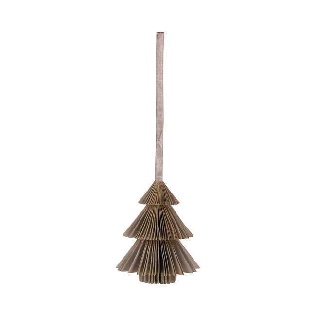 Linen & More X Mas Triangle Decoratief papieren ornament crème 8cm