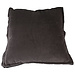Linen & More Velvet Overlock kussen grijs 45x45cm